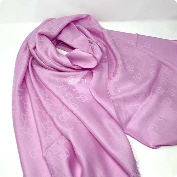Gucci pink GGnat plus scarf - Picture 1 of 8